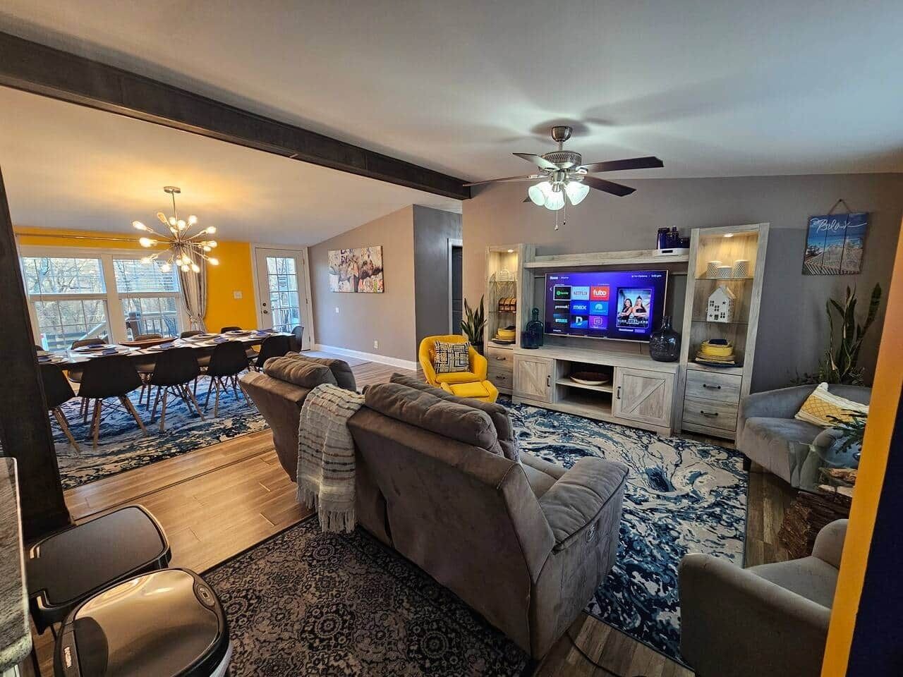 电视、壁炉、乒乓球