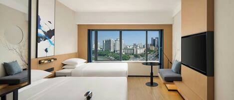 Chambre, 2 lits doubles