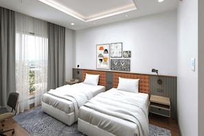 Habitación Deluxe, 2 camas individuales, no fumadores, balcón (City View) | Wifi gratis