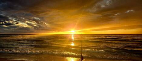 Ubicación cercana a la playa, tumbonas y toallas de playa