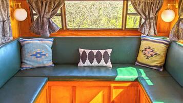 Johnny Cash Trailer | Hypo-allergenic bedding, soundproofing, iron/ironing board, bed sheets