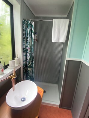 Serviettes fournies, savon, papier toilette