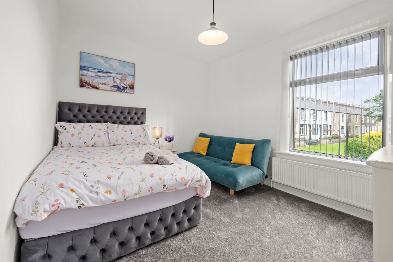 2 bedrooms, desk, iron/ironing board, travel crib