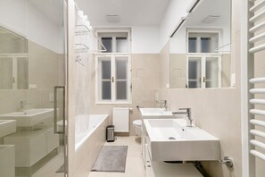 Hair dryer, towels