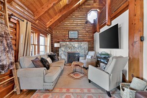 Téléviseur, foyer, livres