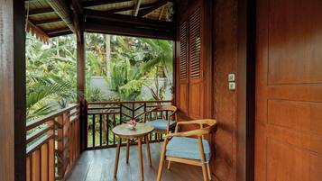 Cottage Mewah, balkon, pemandangan kebun | Teras/patio