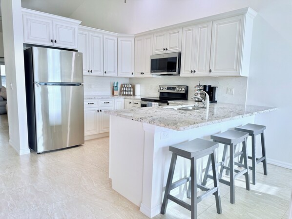 Microwave, oven, stovetop, dishwasher