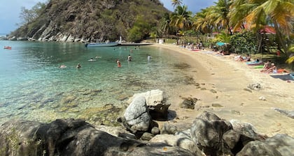 Villa Ti Kaz Houelmont nested in a tropical garden next to Riviere Sens beach