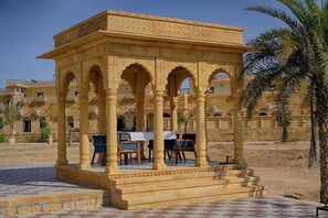 Outdoor wedding area