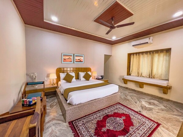 Suíte superluxo, vista para o deserto | Roupas de cama de algodão egípcio, roupas de cama premium