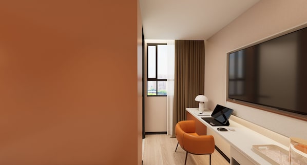 Free minibar, desk, laptop workspace, free WiFi