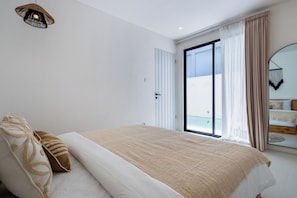 Villa, Private Pool, Pool View | In-room safe, desk, laptop workspace, iron/ironing board