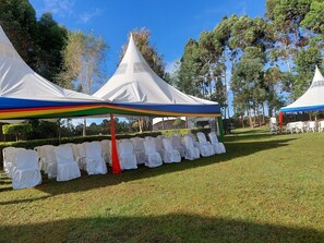 Aussenbereich für Bankette