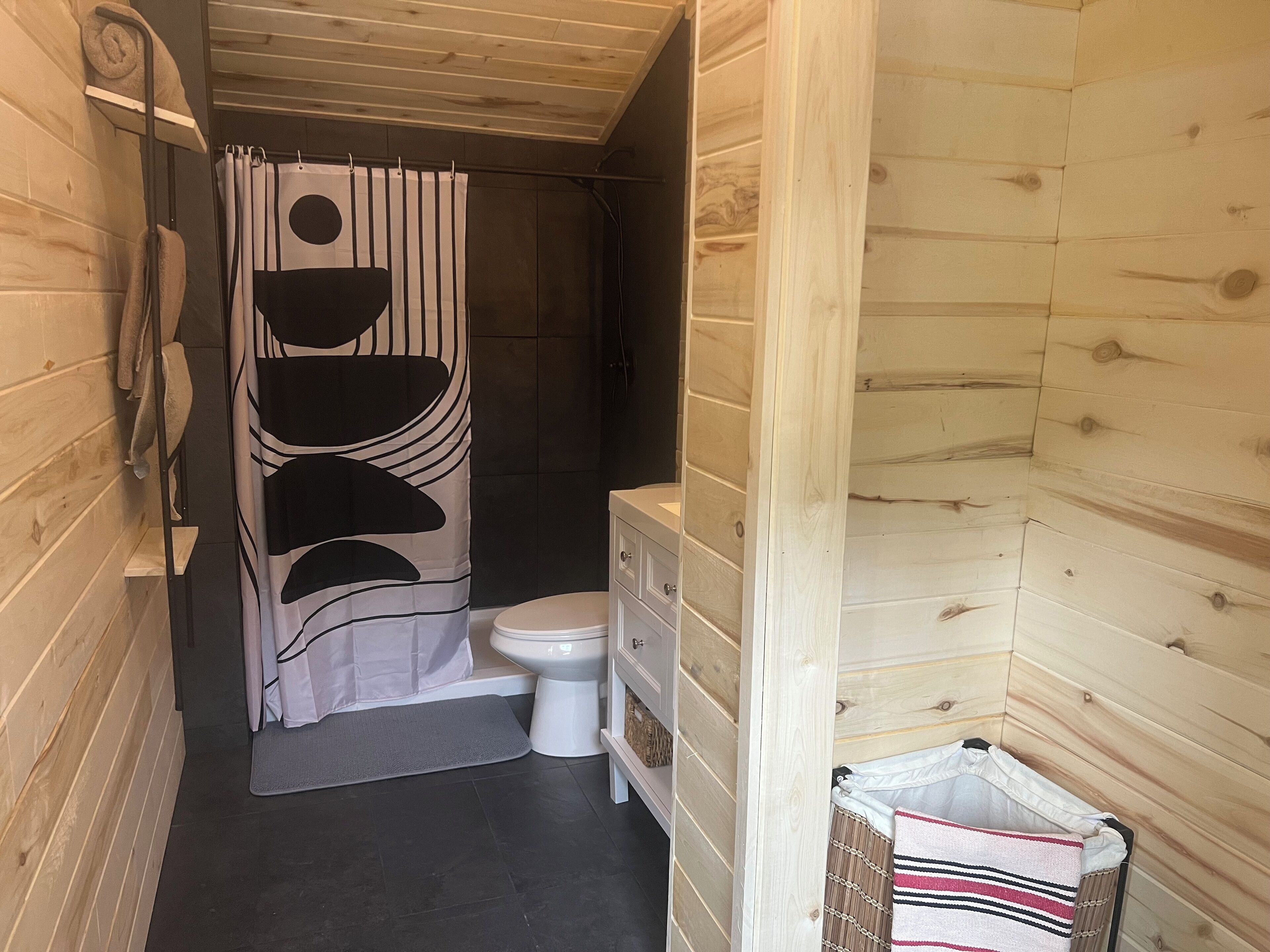 淋浴设施、吹风机、毛巾、肥皂