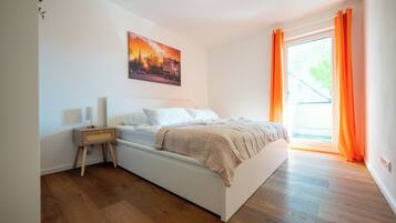 1 Schlafzimmer, Reisekinderbett, kostenloses WLAN, Bettwäsche