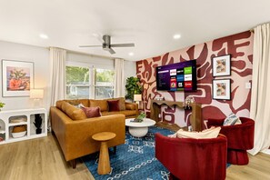Smart TV, video games, ping pong, books