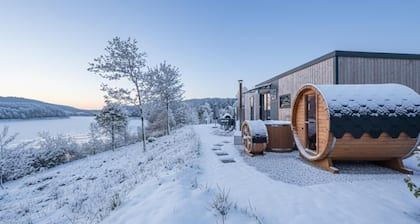 Tiny Chalet by the Lake with Sauna & Hot Tub