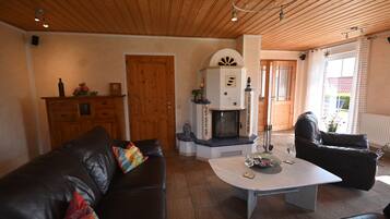 TV, fireplace, DVD player, stereo