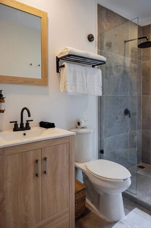 Shower, hair dryer, towels, shampoo - Stylish Nomad Studio with High Speed Wi Fi and AC (Puerto Vallarta)