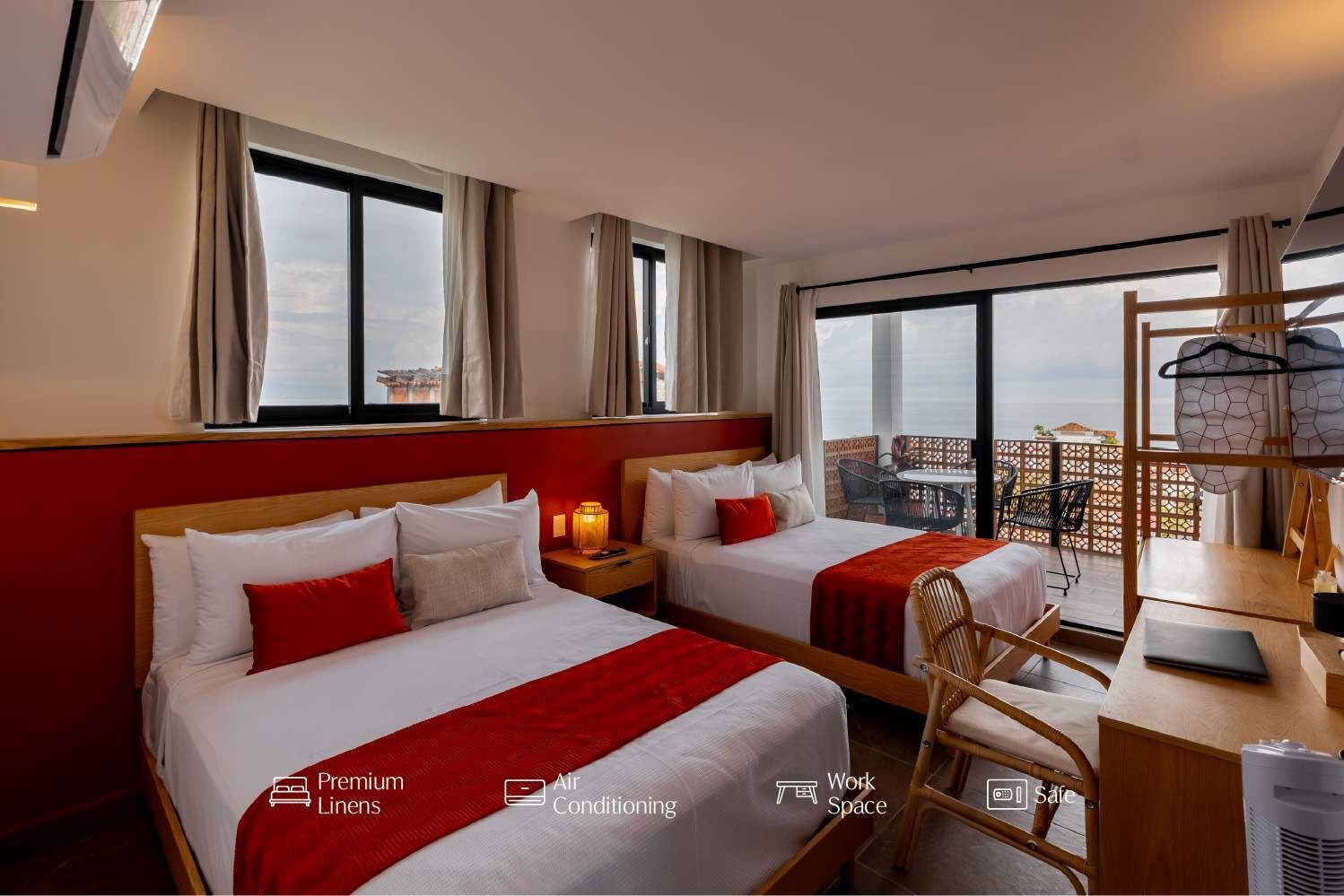 1 dormitorio, escritorio, tabla de planchar con plancha y wifi