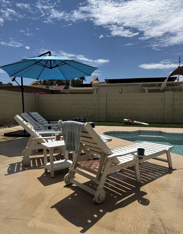 Outdoor pool, a heated pool