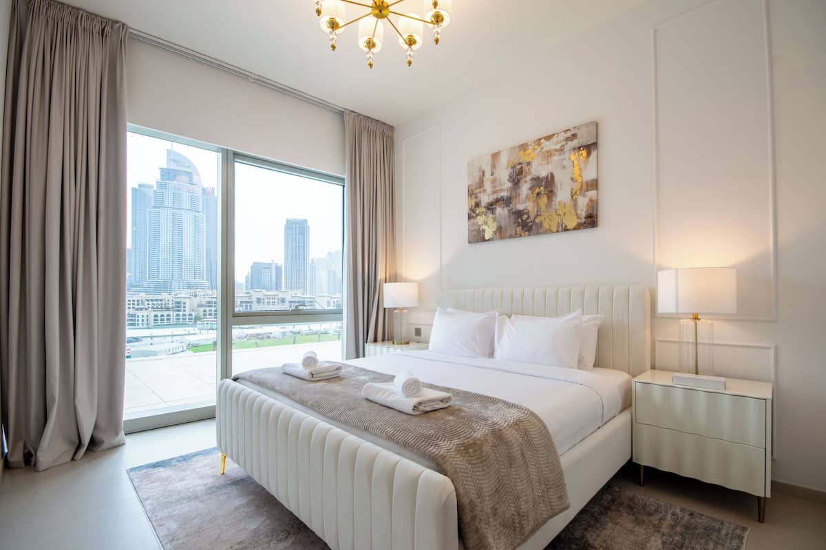 Luxury-Apartment, Balkon, Stadtblick