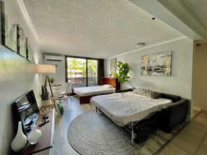 1 bedroom, iron/ironing board, bed sheets
