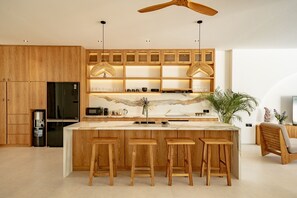 Luxury Villa, 3 Bedrooms, Pool View | Private kitchen