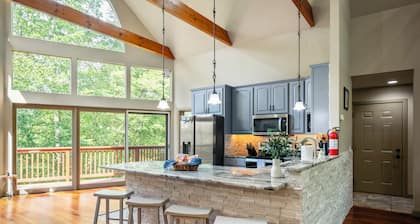 Modern Chalet w/ Hot Tub, Game Room & Firepit Near Lake & Ski | Everpine Lodge