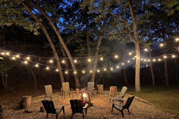 Fire pit at night