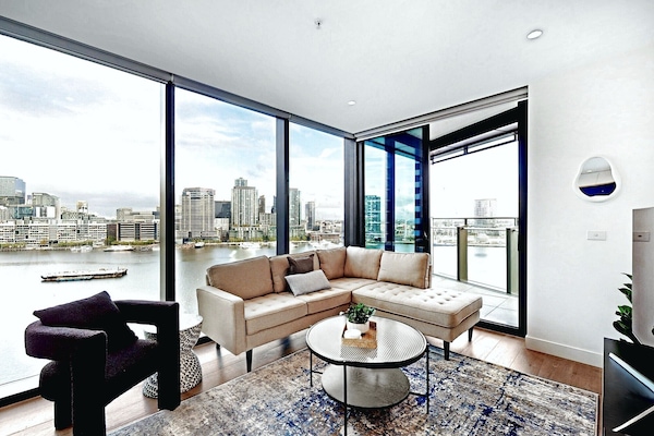 Three Bedroom Three Bathroom - Harbor Views with Indoor Pool | Living area | 50-inch flat-screen TV with digital channels