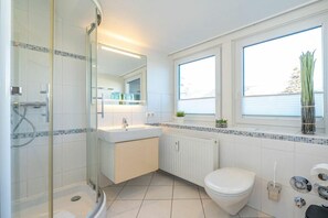 Een douche, een haardroger