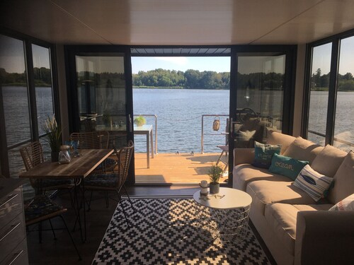 Entspannen auf dem hausboot "hafenprinz"