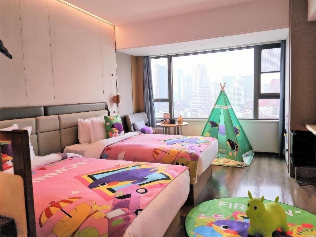 Family Twin Room, City View | Down comforters, minibar, desk, laptop workspace