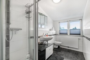 Een douche, een haardroger