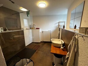 Haartrockner, Handtücher, Seife, Toilettenpapier