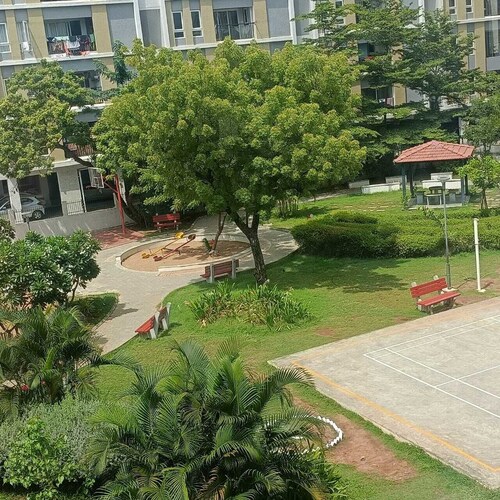 secured gated community 2-bedroom apartment with AC, fitness room, swimming pool