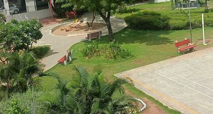 secured gated community 2-bedroom apartment with AC, fitness room, swimming pool