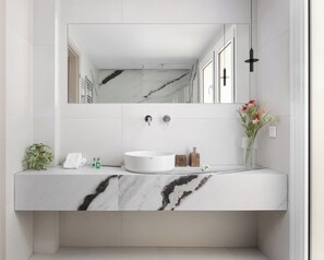 Douche, serviettes fournies