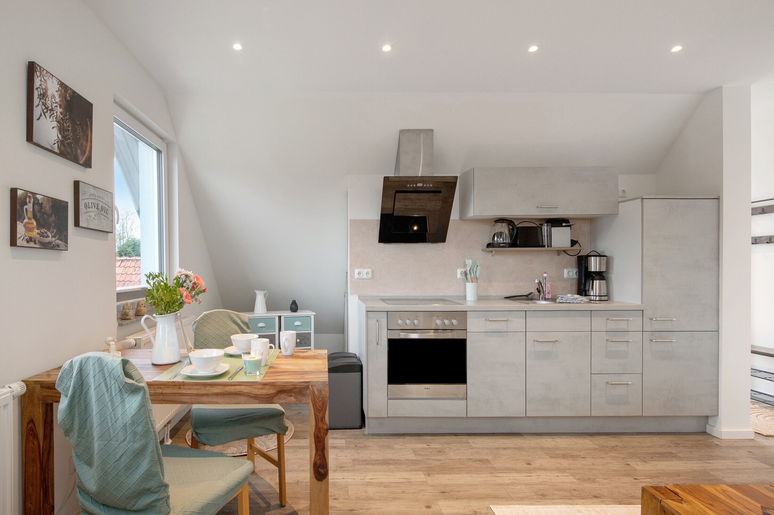 Fridge, oven, stovetop, dishwasher