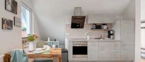 Fridge, oven, stovetop, dishwasher