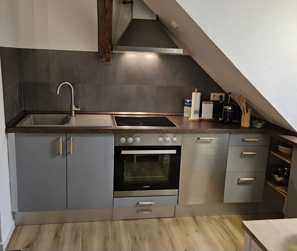 Kühlschrank, Ofen, Herdplatte, Geschirrspüler