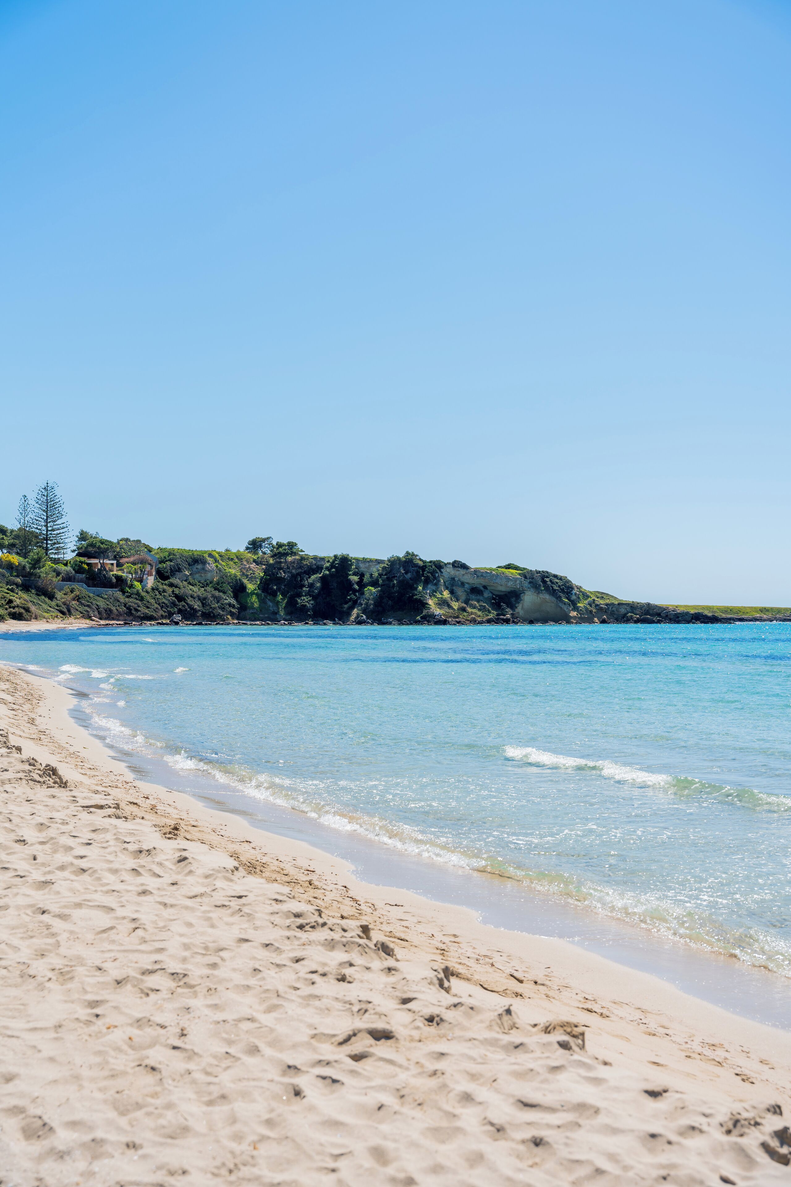 On the beach, white sand