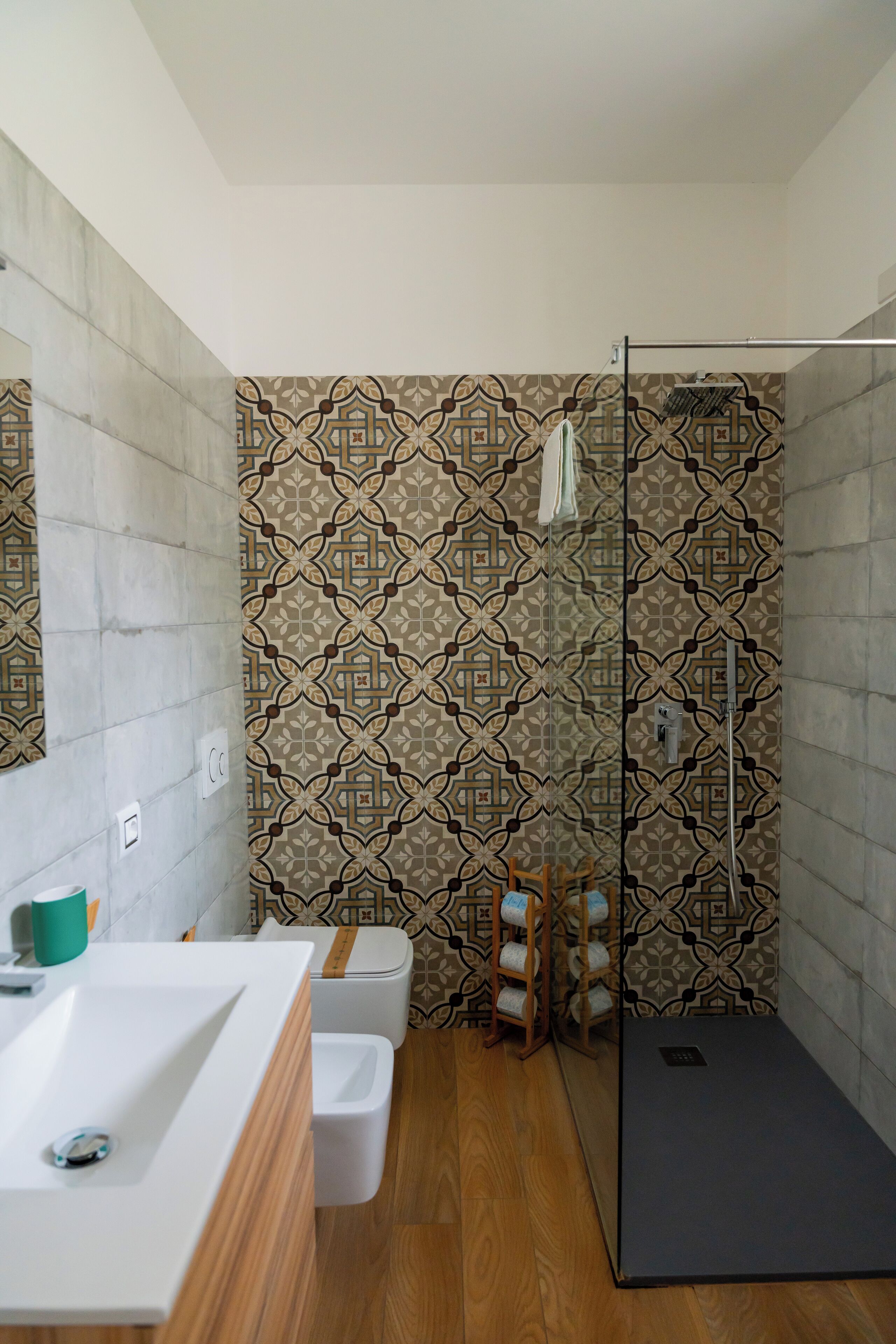 Monolocale Superior, vista giardino | Bagno