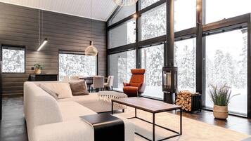 Villa, Courtyard View | Living area | 50-inch flat-screen TV with cable channels