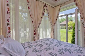 Comfort-Ferienhaus, Blick auf den Innenhof