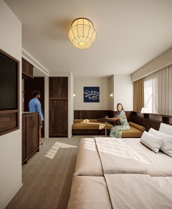 خزنة داخل الغرفة وستائر تعتيم ومكواة/لوح كي وواي فاي مجانًا