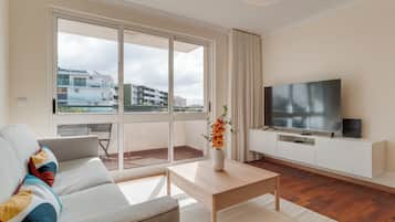 Familielejlighed - balkon - byudsigt | Opholdsområde