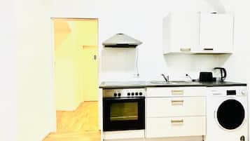 Microwave, oven, stovetop, electric kettle