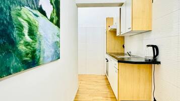 Microwave, oven, stovetop, electric kettle